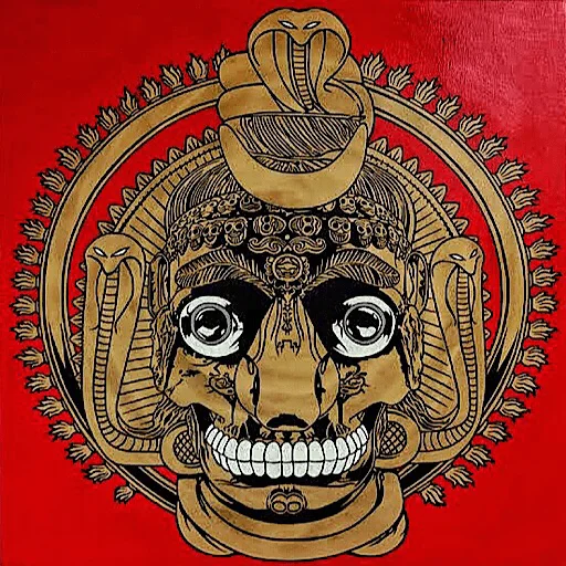 drawing illustration skull