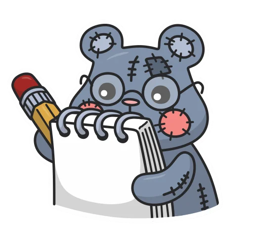 Стикер TeddyBearPlush_WithoutLabels - 1