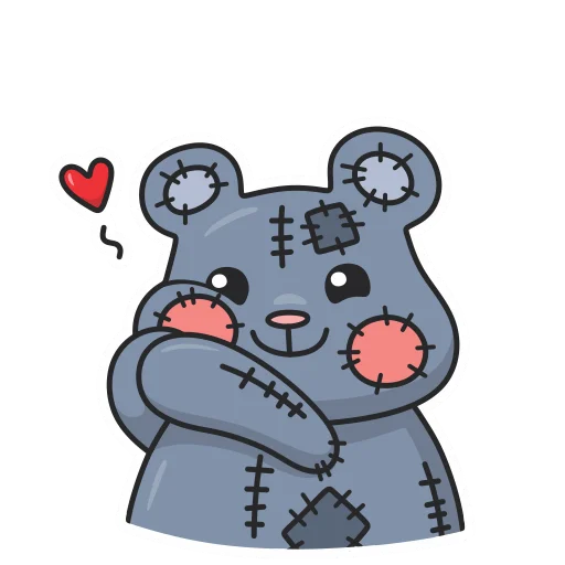 Стикер TeddyBearPlush_WithoutLabels - 1