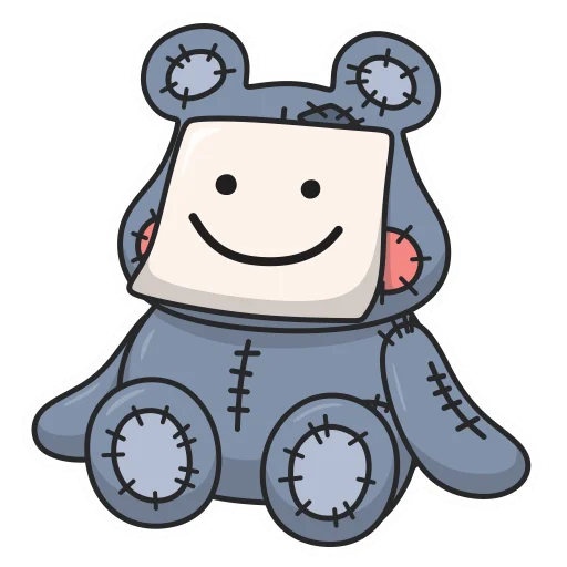 Стикер TeddyBearPlush_WithoutLabels - 1