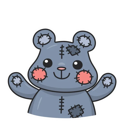Sticker TeddyBearPlush_WithoutLabels - 1