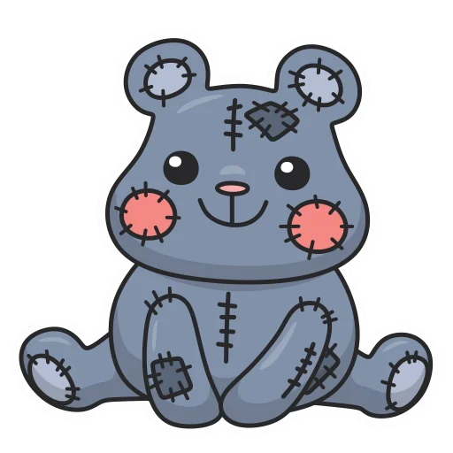 Стикер TeddyBearPlush_WithoutLabels - 1