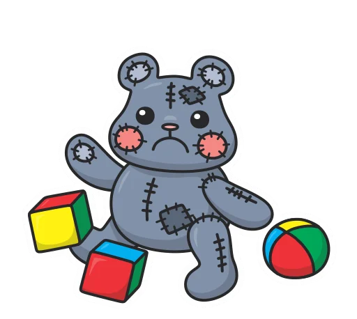 Стикер TeddyBearPlush_WithoutLabels - 1