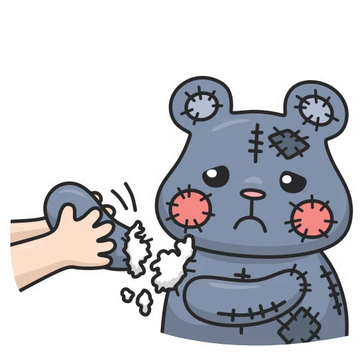 Стикер TeddyBearPlush_WithoutLabels - 1