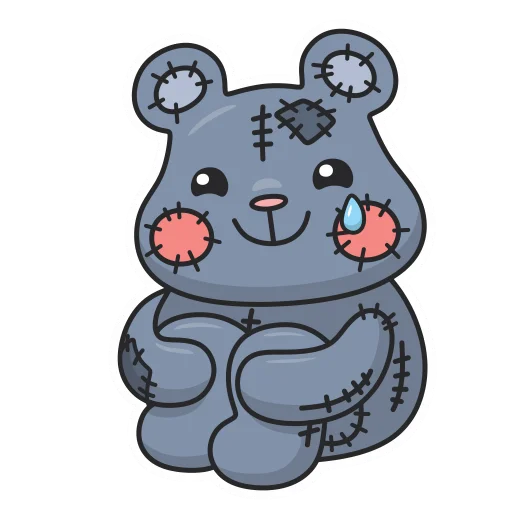 Стикер TeddyBearPlush_WithoutLabels - 1
