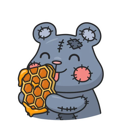 Стикер TeddyBearPlush_WithoutLabels - 1