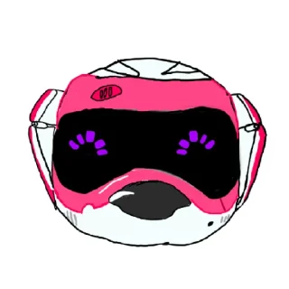 Sticker Teksta robotic puppy (pink) @Teksta_fan - 2