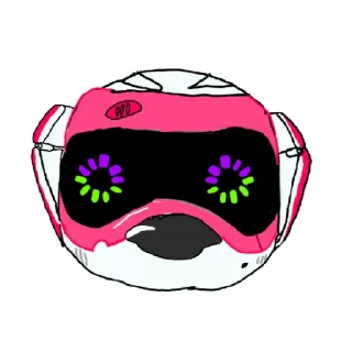 Sticker Teksta robotic puppy (pink) @Teksta_fan - 6