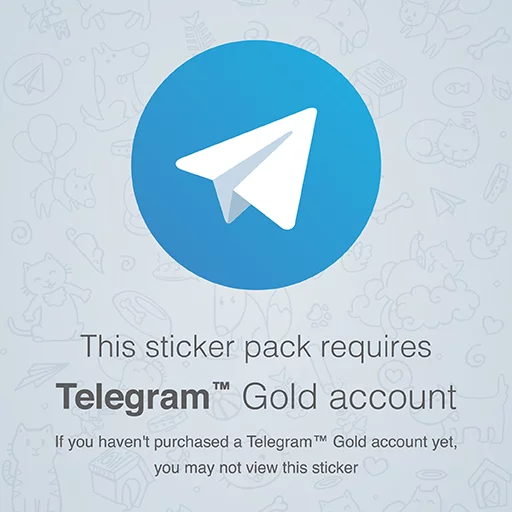 Telegram Gold Account Stikerpack - text