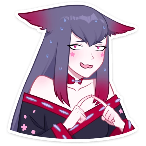 Стикер Темная Мари @nyasticks - 9