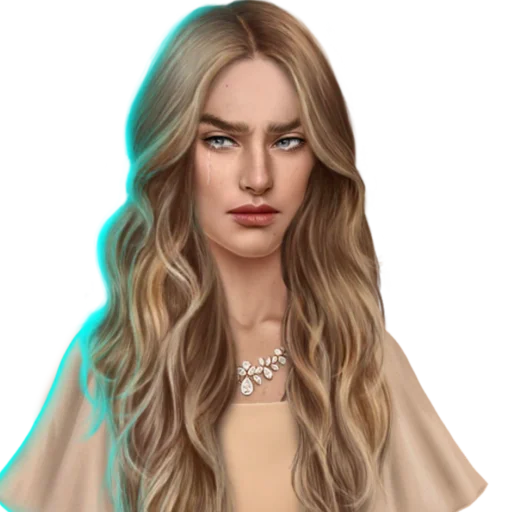 human face long hair fashion accessory