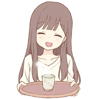 Sticker Тёплая леди 2 @nyasticks - 3