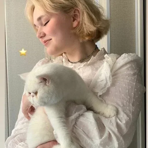 person indoor small to medium-sized cats