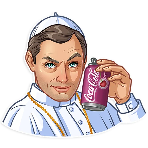 human face soft drink cartoon