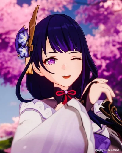 Raiden shogun - @tenkyuuchimata - 