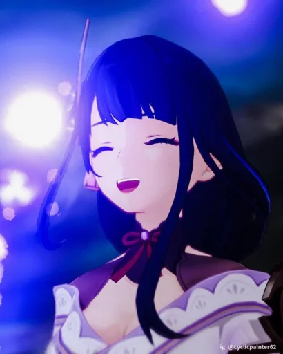 Sticker Raiden shogun - @tenkyuuchimata - 10