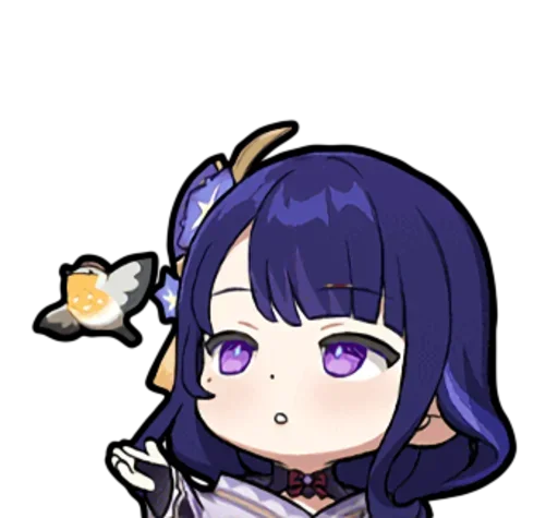 Sticker Raiden shogun - @tenkyuuchimata - 1