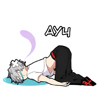 Стикер Тихий-кун 2 @Nyasticks - 3