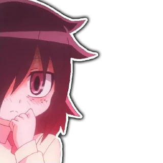 Sticker Tomoko by @anime_stickerr - 3