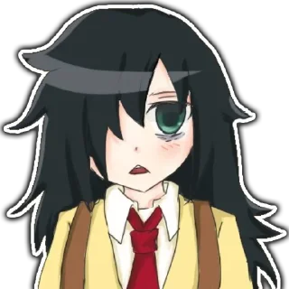 Sticker Tomoko by @anime_stickerr - 8