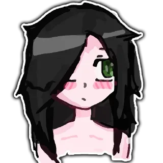 Sticker Tomoko by @anime_stickerr - 11