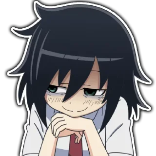 Sticker Tomoko by @anime_stickerr - 5