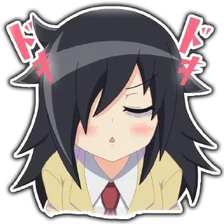 Sticker Tomoko by @anime_stickerr - 9