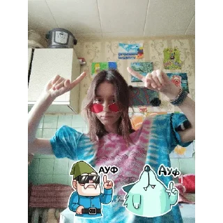 Sticker Ежи топи топ - 1