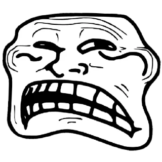 Стикер Troll face - 6