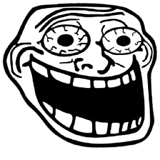 Стикер Troll face - 5