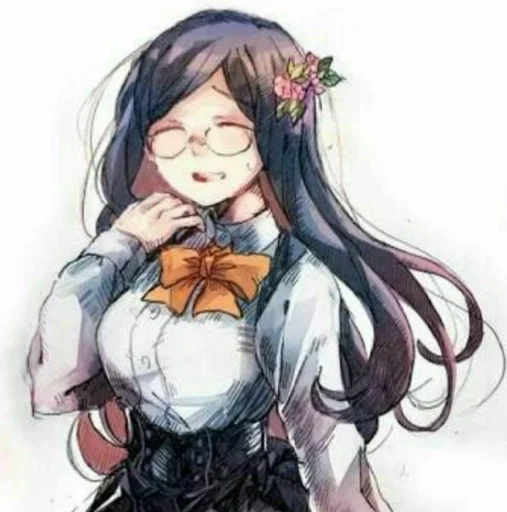 эскиз аниме иллюстрация