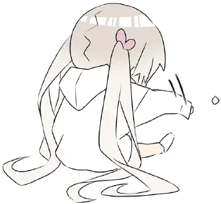 Sticker Тян в толстовке 2 @nyasticks - 6