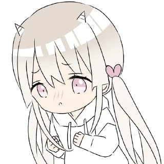 Sticker Тян в толстовке 2 @nyasticks - 2