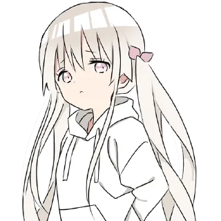 Sticker Тян в толстовке 2 @nyasticks - 8