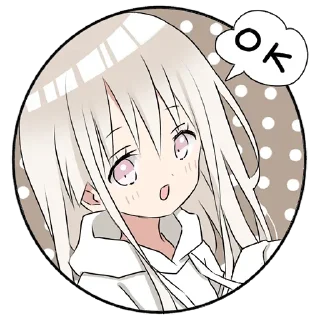 Стикер Тян в толстовке @nyasticks - 0