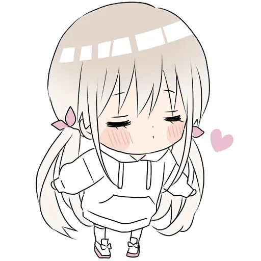 Стикер Тян в толстовке @nyasticks - 7