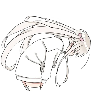 Стикер Тян в толстовке @nyasticks - 6