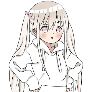 Стикер Тян в толстовке @nyasticks - 9