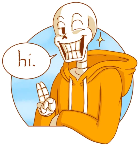 Sticker Underswap Papyrus - 2