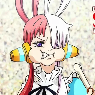 Стикер UTA ワンピース赤❤️🤍 - 10