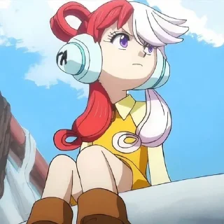 Стикер UTA ワンピース赤❤️🤍 - 0