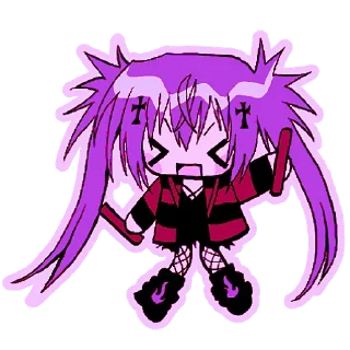 Sticker Ультрамариновая-тян 2 @Nyasticks - 1