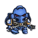 Sticker Ultramarines 40K Chibi - 2