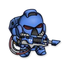 Sticker Ultramarines 40K Chibi - 10