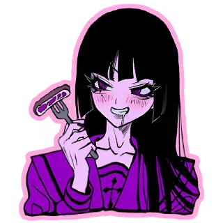 Sticker Ультрамариновая-тян @nyasticks - 7