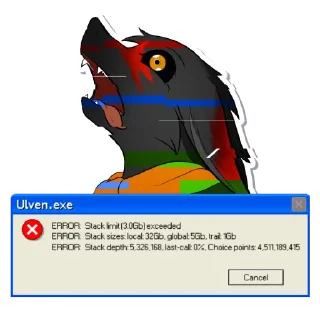 Стикер @AlgorithmWolf by Giru - 7