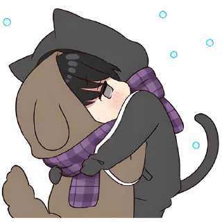 Стикер Юрудура-тян 10 @Nyasticks - 11