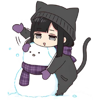 Стикер Юрудура-тян 10 @Nyasticks - 8