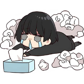 Стикер Юрудура-кун 3 @Nyasticks - 9