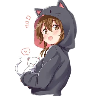 Стикер Neko by @anime_stickerr - 0